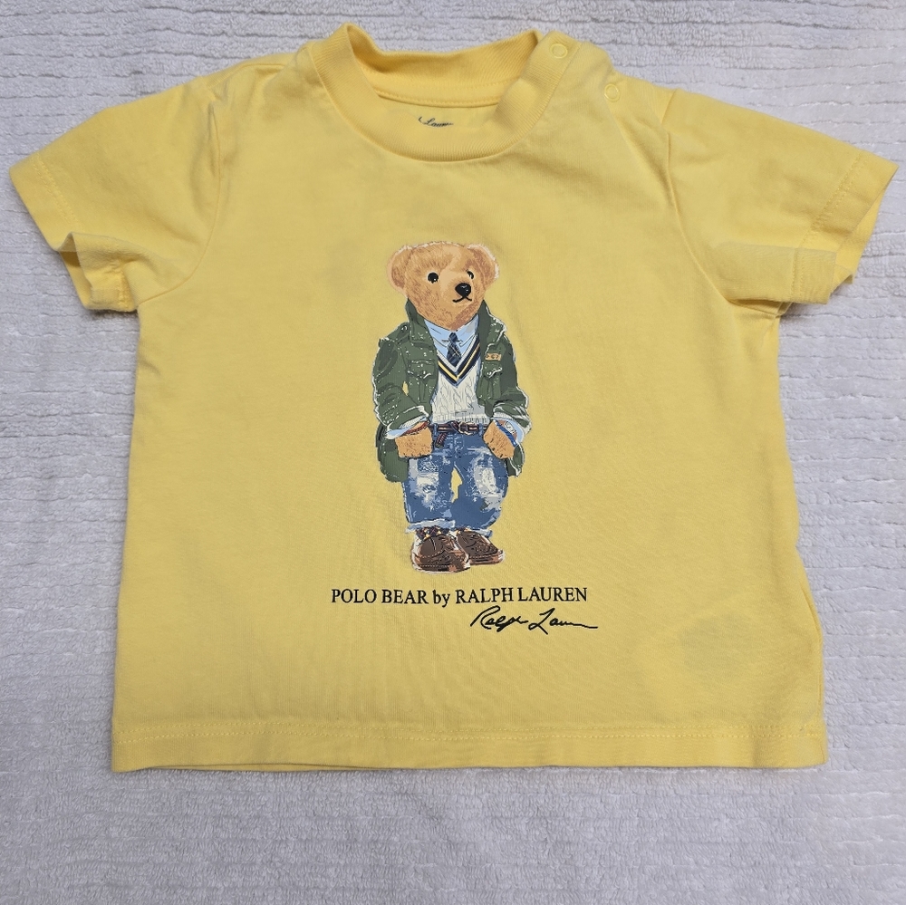 Ralph Lauren Yellow Graphic T-Shirt for Casual Style